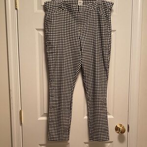 GAP Black/White Checkered Skinny Ankle Pants…size 16